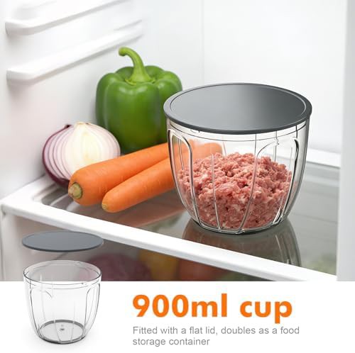 Manual pull string vegetable chopper 900ml — photo 3