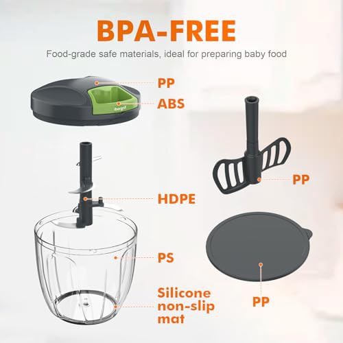Manual pull string vegetable chopper 900ml — photo 4