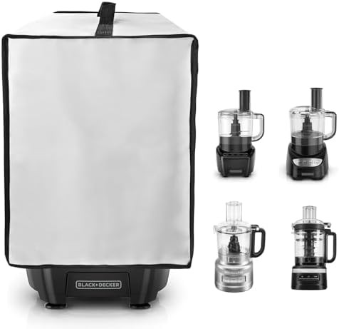 Gray dust cover for eight cup processor