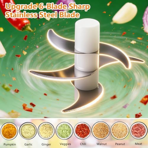 Wireless garlic chopper with six blades — photo 3