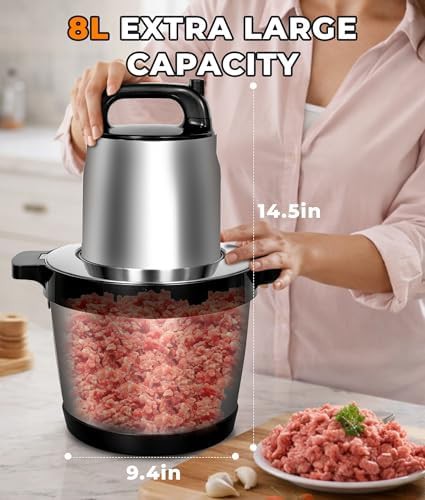 Large eight liter electric meat grinder — photo 4