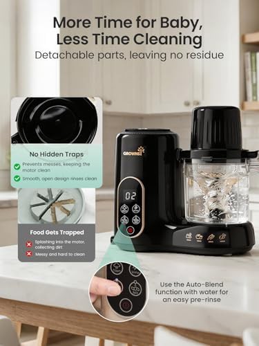 Black and gold baby food steamer processor — photo 4