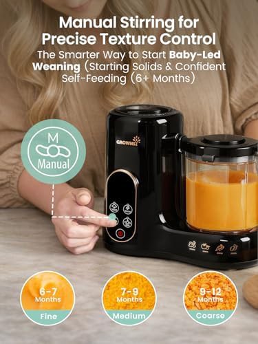Black and gold baby food steamer processor — photo 5