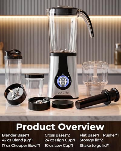 Silver five in one blender and processor combo — photo 3