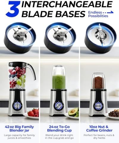 Silver five in one blender and processor combo — photo 5