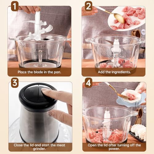 Electric food chopper with five liter bowl — photo 5