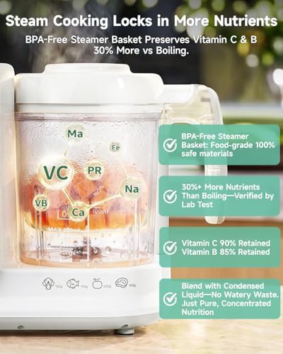 Baby food processor with large steam basket — photo 3