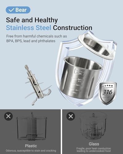 Stainless steel baby food maker with texture control — photo 3