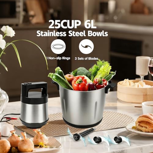 Large 6L stainless steel meat grinder — photo 4